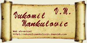 Vukomil Mankulović vizit kartica